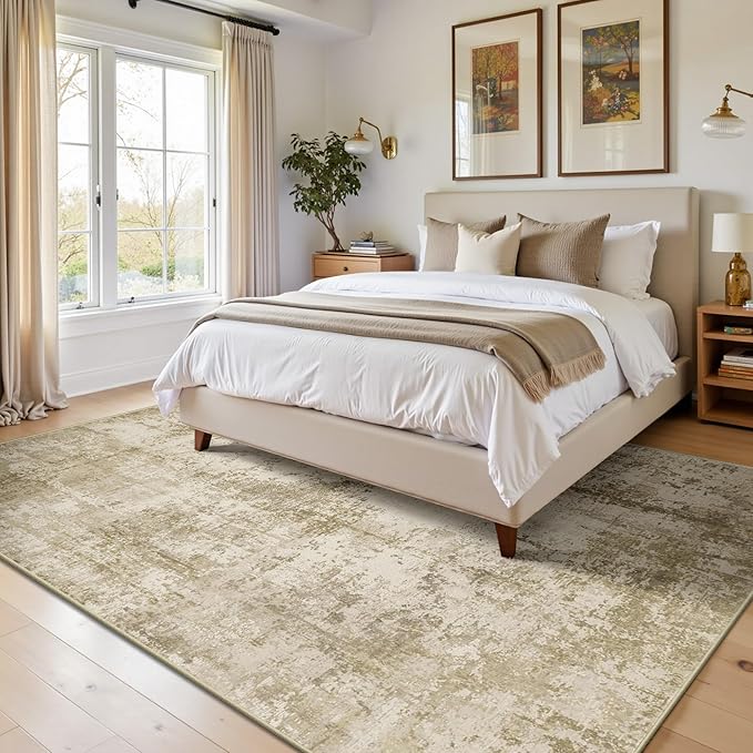 LEPEII 5x7 Area Rugs, Rugs for Living Room, Indoor Non-Slip Washable Rug for Bedroom, Dining Room, Low Pile Home Decor Neutral Area Rug