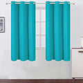 LEMOMO Turquoise/Teal Blackout Curtains/38 x 54 Inch/Set of Two Panels Grommet Living Room Curtains