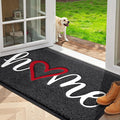 StepLively Door Mat Home Welcome Mats Outdoor and Indoor, Heavy-Duty Low-Profile Non-Slip Front Welcome Mat for Home Entrance, Outside Entry, Yard, Floor, Patio, Ideal (35''x24'', Black)