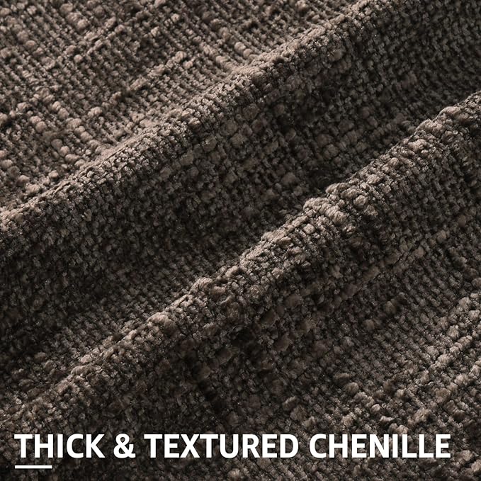 decorUhome Dark Brown Chenille Throw Pillow Covers 18x18 Set of 2 Textured Soft Cozy Slubby Couch Pillow Covers Modern Farmhouse Boho Decorative Pillow Cases for Bed Sofa Living Room