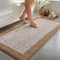 60x24 Long Bathroom Rugs Washable Non Slip, Coffee Bath Mat for Bathroom Floor Tub, Soft Absorbent Quick Dry Mats for Shower, Bathtub,Home Decor