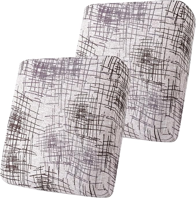 Smiry Printed Couch Cushion Covers, Stretch Soft Couch Covers for Sofa, Washable Non-Slip Sofa Slipcover Furniture Protector for Indoor and Outdoor (2 Pack, Brown and White)