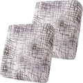Smiry Printed Couch Cushion Covers, Stretch Soft Couch Covers for Sofa, Washable Non-Slip Sofa Slipcover Furniture Protector for Indoor and Outdoor (2 Pack, Brown and White)