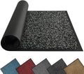 Mibao Front Door Mat, Dirt Trapper Welcome Mat for Outdoor Indoor, Non-Slip Waterproof Doormat, Durable Machine Washable Low Profile Entry Rug for Back Door Outside Patio Porch, 36" x 24", Black