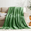 KMUSET Fleece Blanket Twin Size Emerald Lightweight Super Soft Cozy Luxury Bed Blanket Microfiber