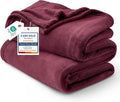 Bedsure GentleSoft Burgundy Red Fleece Blanket King Size - 280GSM Throw Blankets for Couch,Sofa,Bed, Soft Lightweight Plush Cozy Throws for Toddlers