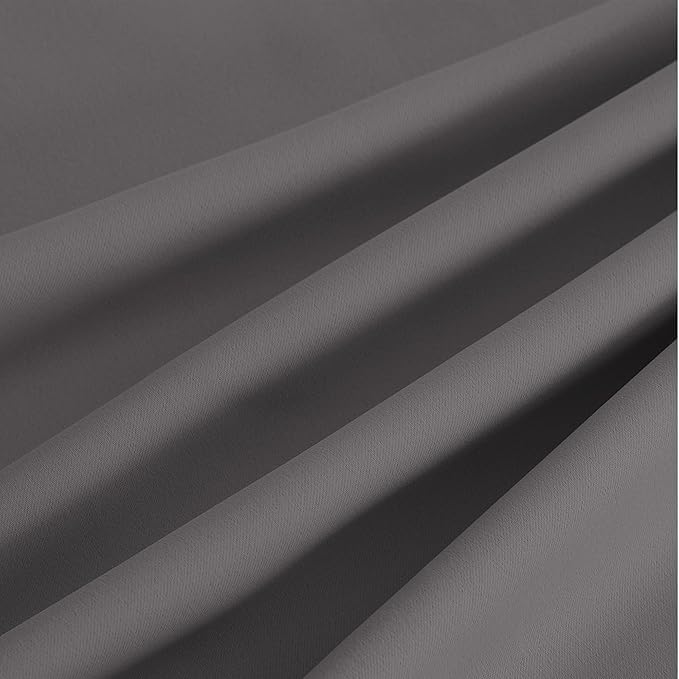 NICETOWN Room Darkening Draperies Curtains Panels, 2 Panels Grey W52 x L90