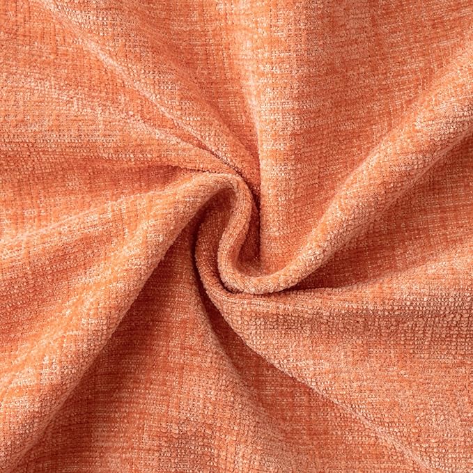 MIULEE Pack of 2 Couch Throw Pillow Covers 18x18 Inch Soft Coral Red Chenille Pillow Covers for Sofa Living Room Spring Home Decor Couch Solid Dyed Cases