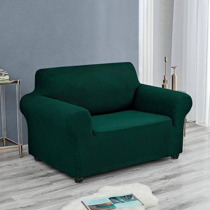 Joccun Christmas Stretch Chair Couch Cover,1-Piece Sofa Slipcover Spandex Jacquard Fabric Sofa Covers with Elastic Bottom,Washable Furniture Protector for Dogs,Cats,Kids(Armchair,Hunter)