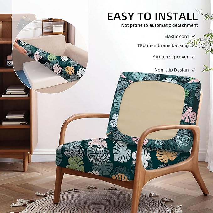 Outdoor Cushion Covers Set,8PCS Patio Furniture Couch Seat Slipcovers, Replacement for Sofa Sectional Chair(Cover，Only)
