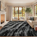 8x10 Ft Extra Large Shag Rugs for Living Room, Ultra Soft Fluffy Furry Area Rugs for Bedroom Indoor Floor, Aesthetic Carpet for Kids Home Decor (Black)