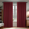 Deconovo Blackout Curtains, Thermal Insulated, W70 x L84 2 Panels, Back Tab, Machine Washable, Room-Darkening Drapes for Bedroom/Living Room Burgundy Red