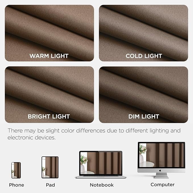 Joydeco Blackout Door Curtain for Doorway Privacy 78 Inches Long, Grommet Closet Curtain for Open Closet, Room Divider for Bedroom Living Room (Khaki, 40Wx78L, 1 Panel)