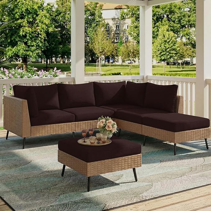 hyha Milk Silk Couch Cushion Covers, Soft Magic Sofa Covers Washable for 3 Cushion Couch, Stretch Sectional Outdoor Cushion Covers for Patio Furniture with Elastic Bottom(3 Packs, Chocolate)