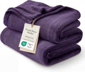 Bedsure GentleSoft Fleece Throw XL Blanket Purple - 300GSM Soft Lightweight Plush Cozy Blankets for Bed, Sofa, Couch, Travel, Camping, 50x70 inches