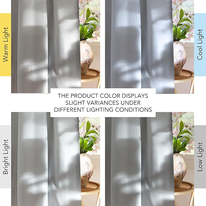 NICETOWN Light Cyan Linen Curtains for Bedroom, Grommet Thick Flax Semi Sheer Light Filtering Window Treatments Privacy Assured Drapes for Living Room, W55 x L96, 2 Panels