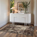 Brown Entrance Rugs Indoor Entry Rug Washable Abstract (2x3)