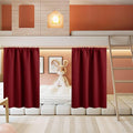 RYB HOME Basement Bathroom Kitchen Cafe Blackout Privacy Curtains, Short Insulating Light UV Heat Blocking Privacy Curtain Tiers for Laundry Room, Width 34 by Length 30, Burgundy Red, 2 Panels