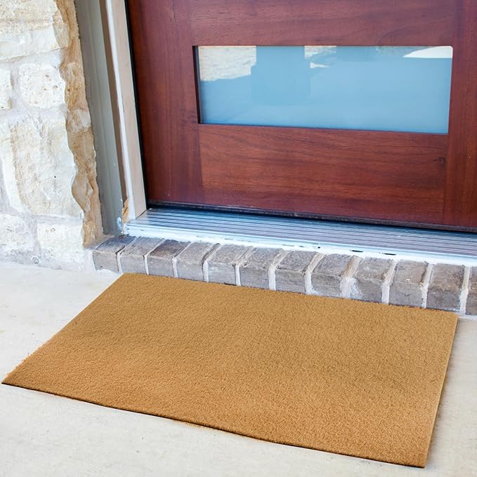 4 Pack Blank Door Mats, 30x17 Inch Artificial Coir Door Mats Outdoor for Crafting, Plain Door Mat for Painting, Welcome Mat for Indoor/Outdoor Use, Front Porch, Entryway, Non-Slip Rubber Backing