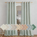 NICETOWN Thick Linen Sage Green Curtains 84 inch Length 2 Panels, Grommet Linen Blend Privacy Added Flax Boho-Chic Light Filtering Window Drapes for Bedroom/Living Room, W55 x L84