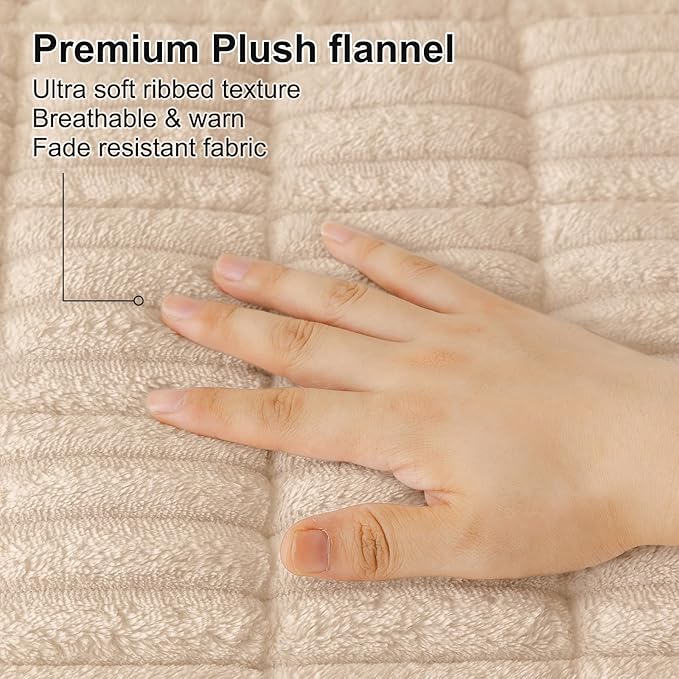 Smiry Couch Cover for Dogs Washable, Non Slip Fuzzy Pet Couch Covers for 3 Cushion Sofa Pet Friendly, Thick Soft Sofa Slipcovers Cushion Protector (Apricot, 27.6" x 88")