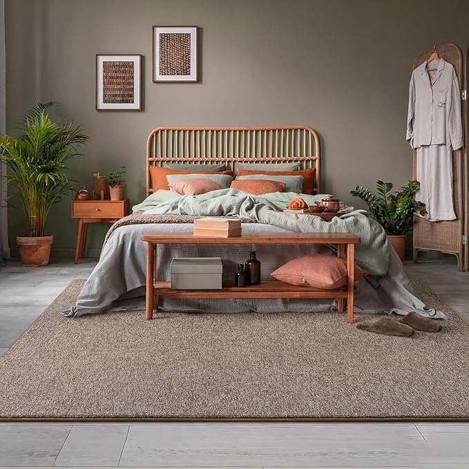 AROGAN Washable 2x8 Runner Rug for Hallway, Long Runner Rugs wtih Soft Memory Foam for Bedroom, Non Slip Backing Carpet Runners for Hallways, Kitchen, Bathroom, Entryway Home Decor, Matte Brown