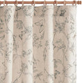 jinchan Floral Curtains Lined Linen Blend Curtain for Living Room 96 Inch Length Grey Flower Farmhouse Curtains French Country Gray Patterned Curtain Drapes Back Tab Rod Pocket 2 Panels