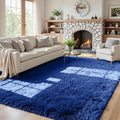 5x8 Area Rugs for Living Room: Soft Fluffy Shag Blue Rugs for Bedroom, Non Slip Large Fuzzy Plush Rug Indoor Floor Carpet for Nursery Kids Boys Girls Room, Dorms, Playroom, Modern Home Decor