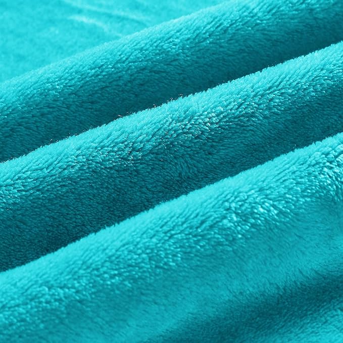 BEDELITE Fleece Blanket Teal Throw Blanket for Couch & Bed, Luxury Plush Cozy Fuzzy Blanket 50" x 60", Super Soft Warm Lightweight Throw Blanket for Travel Camping