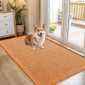OLANLY Dog Door Mat for Muddy Paws 54x32, Absorbs Moisture and Dirt, Absorbent Non-Slip Washable Doormat, Quick Dry Chenille Mud Mat for Dogs, Entry Indoor Entryway Carpet for Inside Floor, Orange