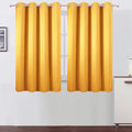LEMOMO Yellow Blackout Curtains/52 x 45 Inch Length/Set of 2 Panels Grommet Bedroom Curtains for Living Room Curtains