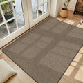 LEKEEPGO Ultra Thin Indoor Door Mat 36"x59", Low-Profile Door Mat Indoor Entrance, Non Slip Rubber Backing Inside Doormat Washable Welcome Front Entryway Dirt Trapper Entry Mat, Brown