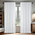 Deconovo Room Darkening Curtains, Thermal Insulated Noise-Reducing Window Panels for Bedroom, Living Room and Home Office, 2 Panels, Pure White, 70W x 108L Inch