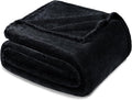 Exclusivo Mezcla Fleece Blanket Cal King Size for Bed, Super Soft and Warm, All Season, Cozy, Plush, Lightweight, 120x120 Inches, Black