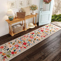 Rugcomf Long Hallway Runner Rug 2'7"x14' - Floral Washable Non Slip Boho Carpet for Kitchen, Entryway, Hall, Bathroom - Beige