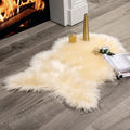 MIULEE Fluffy Rug Soft Shaggy Faux Fur Area Rug Luxury Plush Sheepskin Carpet for Bedroom Living Room Sofa Chair 2 x 3 Feet, Light Yellow