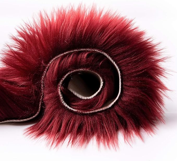 Ashler faux fur rug, Fluffy Shaggy Area Rug Ultra Soft 2 x 3 Feet Sheepskin Fur Rug, Deep Red Fuzzy Rug Machine Washable Shag Rug, Nursery Decor Throw Rugs for Bedroom, kids room, Living Room