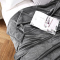 Large Flannel Fleece Throw Blanket – Grey