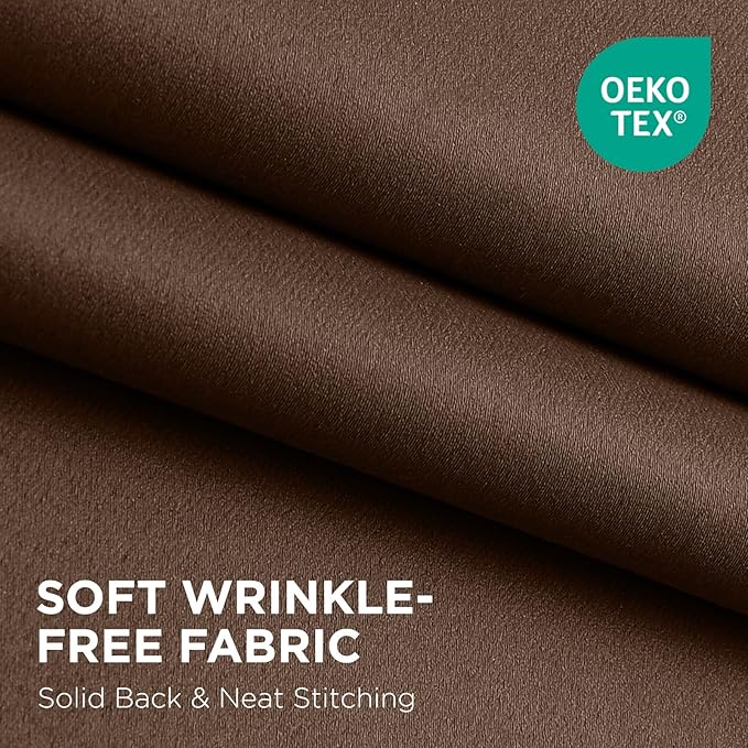 Joydeco Blackout Door Curtain for Doorway Privacy 78 Inches Long, Grommet Closet Curtain for Open Closet, Room Divider for Bedroom Living Room (Brown, 40Wx78L, 1 Panel)