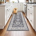 HEBE Washable Kitchen Rugs Runner 2'x 5', Non Slip Hallway Runner Rug, Low Pile Entryway Rug Laundry Room Mat Kitchen Carpet Runners for Hallways, Bathroom, Laundry, Bedside Rug