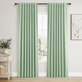 Guken Aqua Green 100% Blackout Linen Curtains 80 Inch Length 2 Panels Set for Living Room Bedroom Back Tab Rod Pocket Thermal Insulated Black Out Drapes Room Darkening Window Curtains 80 Inches Long