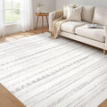 Nakagishi 6x10 Area Rugs Living Room: Washable Boho Large Neutral Soft Farmhouse Rug Stain Resistant Modern Moroccan Non-Slip Indoor Carpet for Bedroom Nursery Kids Playroom Office Dining Room- Gray