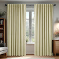 Deconovo Blackout Curtains, Thermal Insulated, W70 x L95 2 Panels, Back Tab, Machine Washable, Room-Darkening Drapes for Bedroom/Living Room Beige