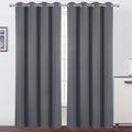 LEMOMO Blackout Curtains 66 x 84 inch/Grey Curtains Set of 2 Panels/Thermal Insulated Room Darkening Bedroom Curtains