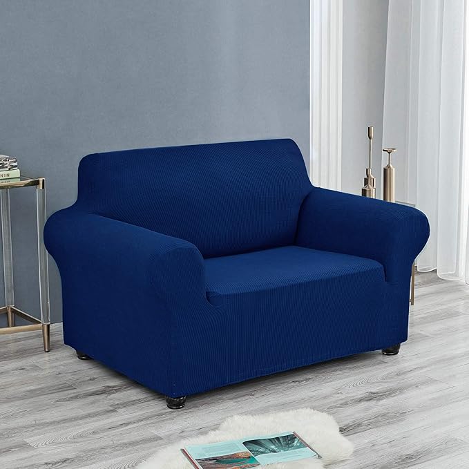 Joccun Classic Blue Waterproof Polyester Spandex Sofa Cover with Elastic Bottom
