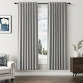 Guken 100% Blackout Linen Curtains 72 Inch Length 2 Panels Set for Living Room Bedroom Back Tab Thermal Insulated Black Out Linen Drapes Room Darkening Window Curtains,Dark Grey