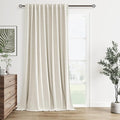 Guken Cream 100% Blackout Linen Curtains 60 Inch Wide by 96 Inch for Living Room Bedroom Back Tab/Rod Pocket Thermal Insulated Black Out 1 Drapes Room Darkening Window Curtains 1 Panel,60x96
