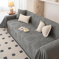 HANDONTIME Washable Couch Covers for Sofa Boho Couch Covers for 3 Cushion Sofa Pet Friendly Grey Chenille Jacquard Couch Protector for Dogs Plant Branch Sectional Cover Sofa Slipcovers, 71" X 134"