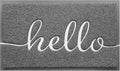 CozyBounty Door Mat Hello Mats Outdoor Indoor Non-Slip Doormat for Entryway Low-Profile Floor Mat for Yard, Garage, High Traffic Areas (32"x20", Grey)