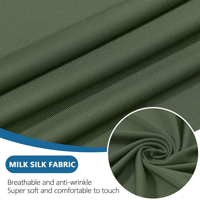 hyha Milk Silk Couch Cushion Covers, Soft Magic Sofa Covers Washable for 2 Cushion Couch, Stretch Sectional Outdoor Cushion Covers for Patio Furniture with Elastic Bottom(2 Packs, Bronze Green)